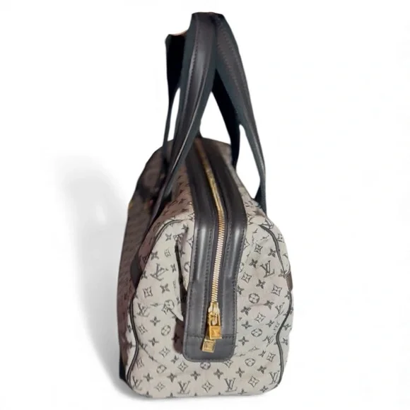 Louis Vuitton Josephine PM Satchel Tote Mini Lin Monogram Canvas Handbag w/ COA - Picture 4 of 12